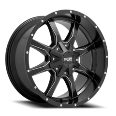 Moto Metal MO970 SGB-M 20x9 +0 5x127mm 78.1mm Semi Gloss Black Milled Spoke-Milled Rivets