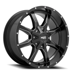 Moto Metal MO970 SGB-M 16x8 +0 6x120mm 78.1mm Semi Gloss Black Milled Spoke-Milled Rivets