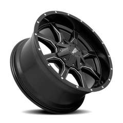 Moto Metal MO970 SGB-M 20x9 +18 6x135mm 106.1mm Semi Gloss Black Milled Spoke-Milled Rivets