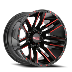 Moto Metal MO978 Razor SBMR 20x10 -24 6x139.7mm 106.25mm Satin Black Machined-Red Clear Coat