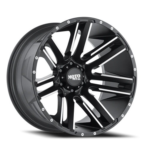 Moto Metal MO978 Razor SBM 20x9 +18 6x139.7mm 106.25mm Satin Black Machined