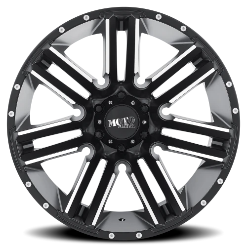 Moto Metal MO978 Razor SBM 20x9 +18 6x139.7mm 106.25mm Satin Black Machined