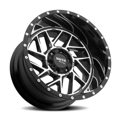 Moto Metal MO985 Breakout GBM 20x12 -44 6x139.7mm 106.1mm Gloss Black Machined