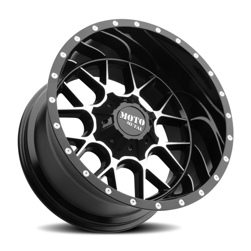 Moto Metal MO986 Siege GBM 20x9 +18 5x139.7mm 110.5mm Gloss Black Machined