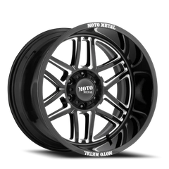 Moto Metal MO992 Folsom GB-M 20x12 -44 6x139.7mm 106.25mm Gloss Black Milled