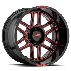 Moto Metal MO992 Folsom GBR 20x10 -18 6x139.7mm 106.25mm Gloss Black Red Tint