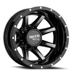 Moto Metal MO995 Dually GBM 17x6.5 -140 8x200mm 142mm Gloss Black Machined