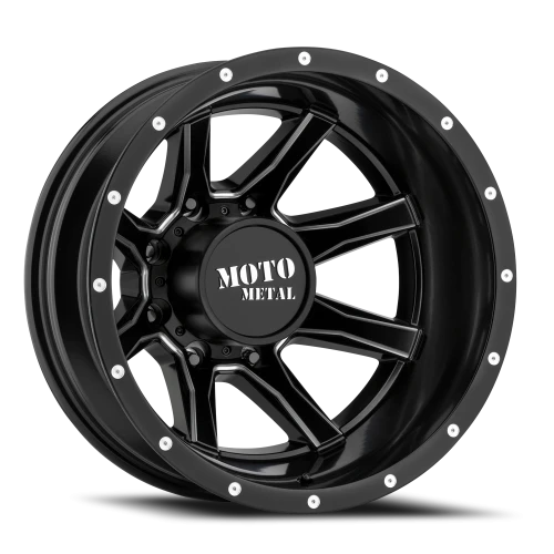 Moto Metal MO995 Dually SB-M 17x6.5 -155 8x200mm 142mm Satin Black Milled