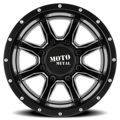 Moto Metal MO995 Dually SB-M 17x6.5 -140 8x200mm 142mm Satin Black Milled