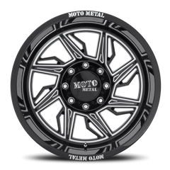 Moto Metal MO997 Hurricane 22x12 -44 6x135mm 87.1mm Gloss Black Milled-Right Directional
