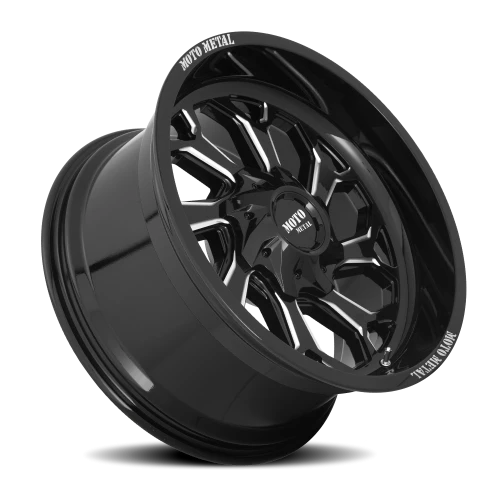 Moto Metal MO999 GB-M 20x10 -18 5x139.7mm 110.1mm Gloss Black Milled