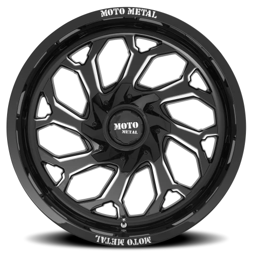 Moto Metal MO999 GB-M 20x10 -18 8x165.1mm 125.1mm Gloss Black Milled
