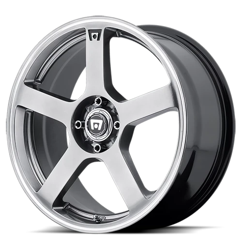 Motegi MR116 FS5 SL 15x6.5 +40 4x100mm 72.6mm Dark Silver Machined Flange