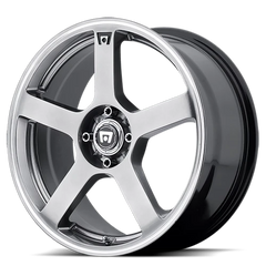 Motegi MR116 FS5 SL 15x6.5 +40 4x100mm 72.6mm Dark Silver Machined Flange