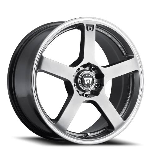 Motegi MR116 FS5 SL 18x8 +45 5x107.95mm 72.56mm Dark Silver Machined Flange