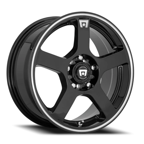 Motegi MR116 FS5 GBM 15x6.5 +40 4x100mm 72.6mm Gloss Black Machined Flange