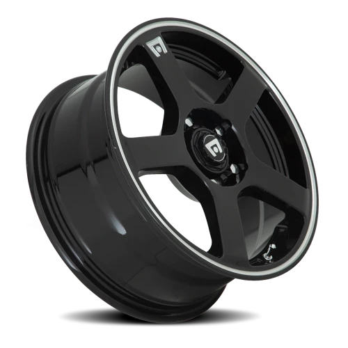 Motegi MR116 FS5 GBM 17x7 +40 5x108mm 72.6mm Gloss Black Machined Flange