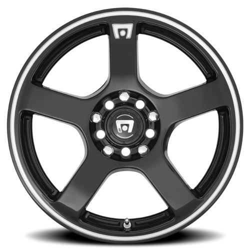 Motegi MR116 FS5 GBM 17x7 +40 5x100mm 72.6mm Gloss Black Machined Flange