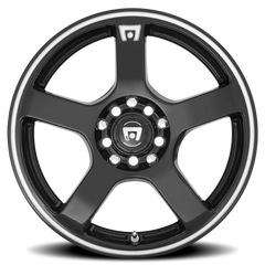 Motegi MR116 FS5 GBM 17x7 +40 5x108mm 72.6mm Gloss Black Machined Flange