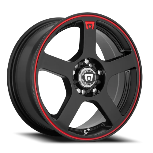 Motegi MR116 FS5 MBR 15x6.5 +40 4x100mm 72.6mm Matte Black Red Stripe
