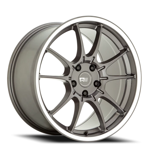 Motegi MR152 SS5 GY 17x8 +45 4x108mm 63.4mm Gunmetal Machined Lip