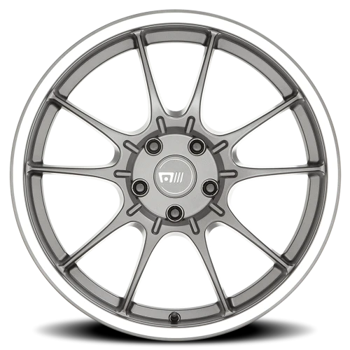 Motegi MR152 SS5 GY 19x8.5 +30 5x100mm 56.15mm Gunmetal Machined Lip
