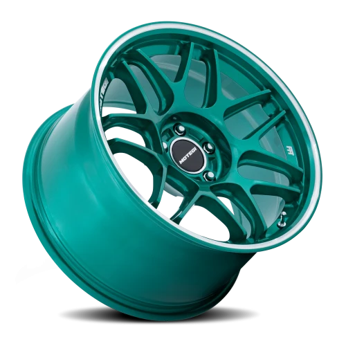 Motegi MR158 Tsubaki ED 18x8.5 +35 5x114.3mm 72.56mm Hokkaido Green Machined Lip