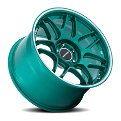 Motegi MR158 Tsubaki ED 18x10.5 +25 5x120mm 74.1mm Hokkaido Green Machined Lip