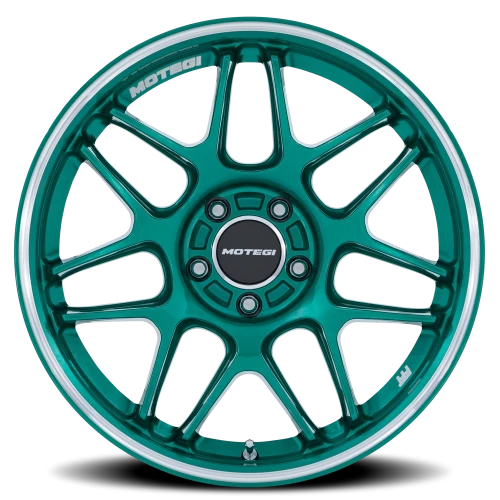 Motegi MR158 Tsubaki ED 18x9.5 +40 5x114.3mm 72.56mm Hokkaido Green Machined Lip