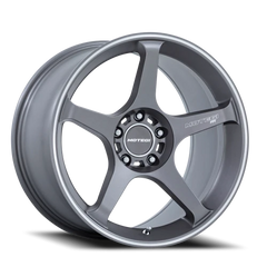 Motegi MR159 Battle V AD 18x10.5 +25 5x114.3mm 72.56mm Gunzilla Machined Lip Stripe