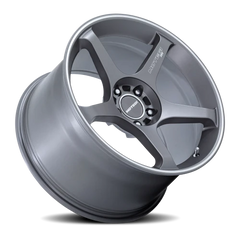Motegi MR159 Battle V AD 17x8.5 +30 5x100mm 56.15mm Gunzilla Machined Lip Stripe