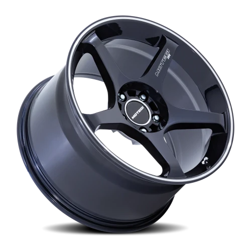 Motegi MR159 Battle V LD 17x8.5 +45 5x114.3mm 72.56mm Obsidian Blue Machined Lip Stripe