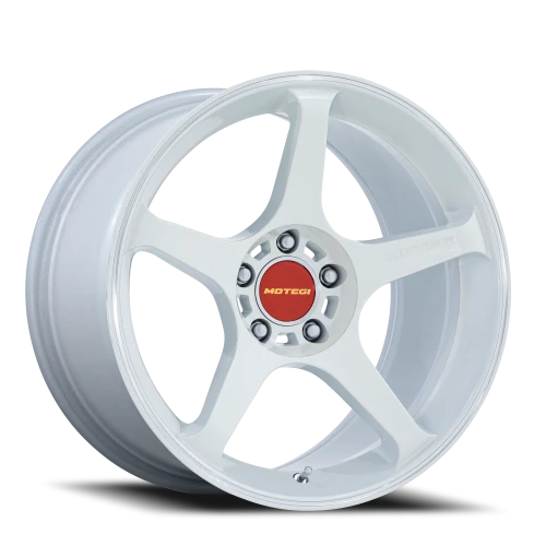 Motegi MR159 Battle V WD 18x8.5 +35 5x114.3mm 72.56mm Matsuri White Pearl Machined Lip Stripe