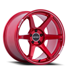 Motegi MR160 Battle VI QD 18x9.5 +38 5x100mm 56.15mm Cherry Red Metallic Machined Lip