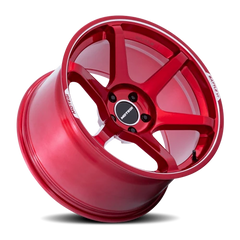 Motegi MR160 Battle VI QD 18x9.5 +35 5x114.3mm 72.56mm Cherry Red Metallic Machined Lip