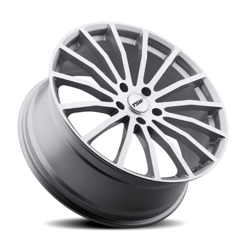 TSW Mallory 5 SL 20x10 +25 5x114.3mm 76mm Silver Mirror Cut Face