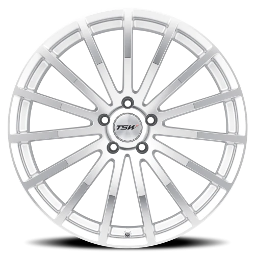TSW Mallory 5 SL 20x10 +25 5x114.3mm 76mm Silver Mirror Cut Face