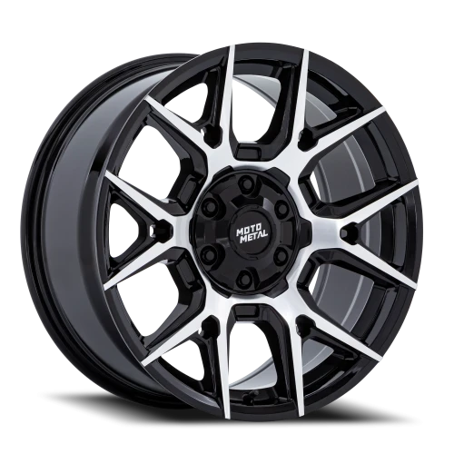 Moto Metal Mason MO813 GBM 17x8.5 +12 6x135mm 95.1mm Gloss Black Machined Face