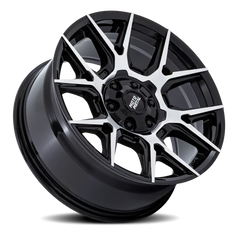 Moto Metal Mason MO813 GBM 17x8.5 +0 6x139.7mm 106.1mm Gloss Black Machined Face