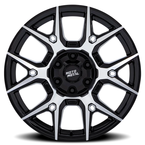 Moto Metal Mason MO813 GBM 17x8.5 +0 6x139.7mm 106.1mm Gloss Black Machined Face