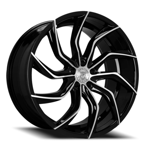 Lexani Wheels Matisse 669 BG 22x9 +25 5x120mm 74.1mm Gloss Black Milled