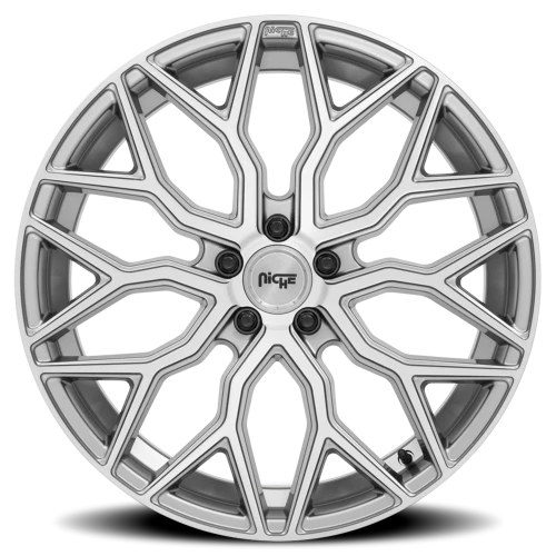 Niche Mazzanti M265 20x9 +27 5x112mm 66.5mm Brushed Anthracite Clear Tint