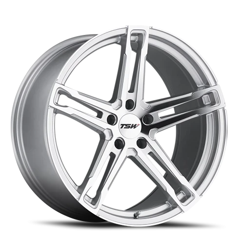 TSW Mechanica SL 20x11 +50 5x114.3mm 76.1mm Silver Mirror Cut Face