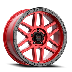 KMC Mesa KM544 RD 18x9 +18 5x127mm 71.5mm Candy Red Black Lip