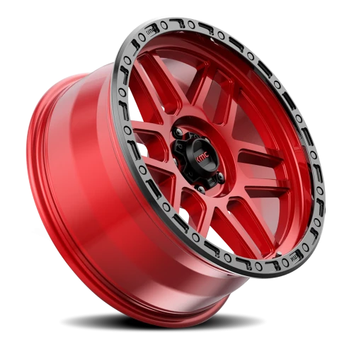 KMC Mesa KM544 RD 17x8.5 +0 5x127mm 71.5mm Candy Red Black Lip
