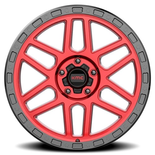 KMC Mesa KM544 RD 18x9 +18 5x127mm 71.5mm Candy Red Black Lip