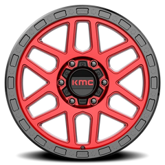 KMC Mesa KM544 RD 20x9 +0 8x180mm 124.2mm Candy Red Black Lip