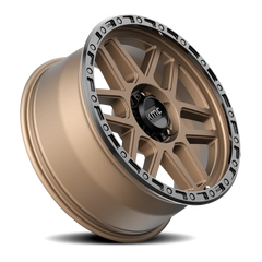 KMC Mesa KM544 BRZ 17x9 -12 8x170mm 125.5mm Matte Bronze Black Lip