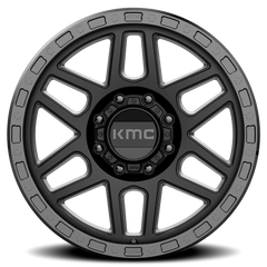 KMC Mesa KM544 SB 17x9 -12 8x165.1mm 125.5mm Satin Black Gloss Black Lip