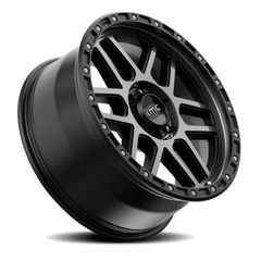 KMC Mesa KM544 GY 17x8.5 +0 5x127mm 71.5mm Satin Black Gray Tint